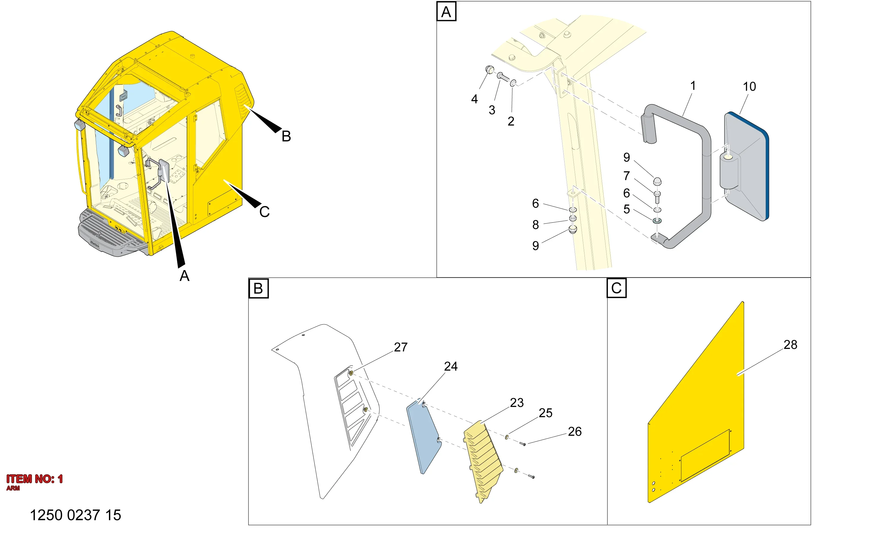 3222 9892 08 ARM - Technical Drawing