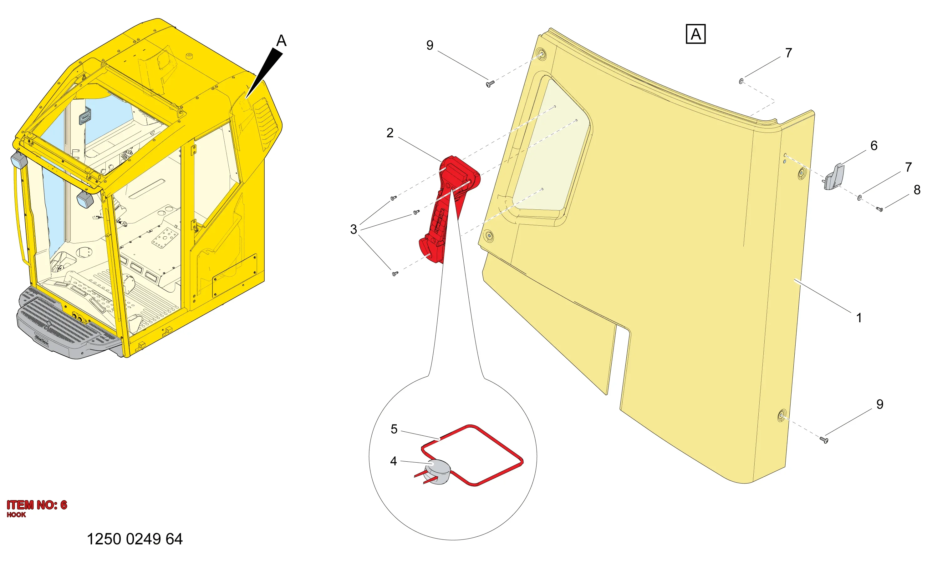 3222 9892 30 HOOK - Technical Drawing