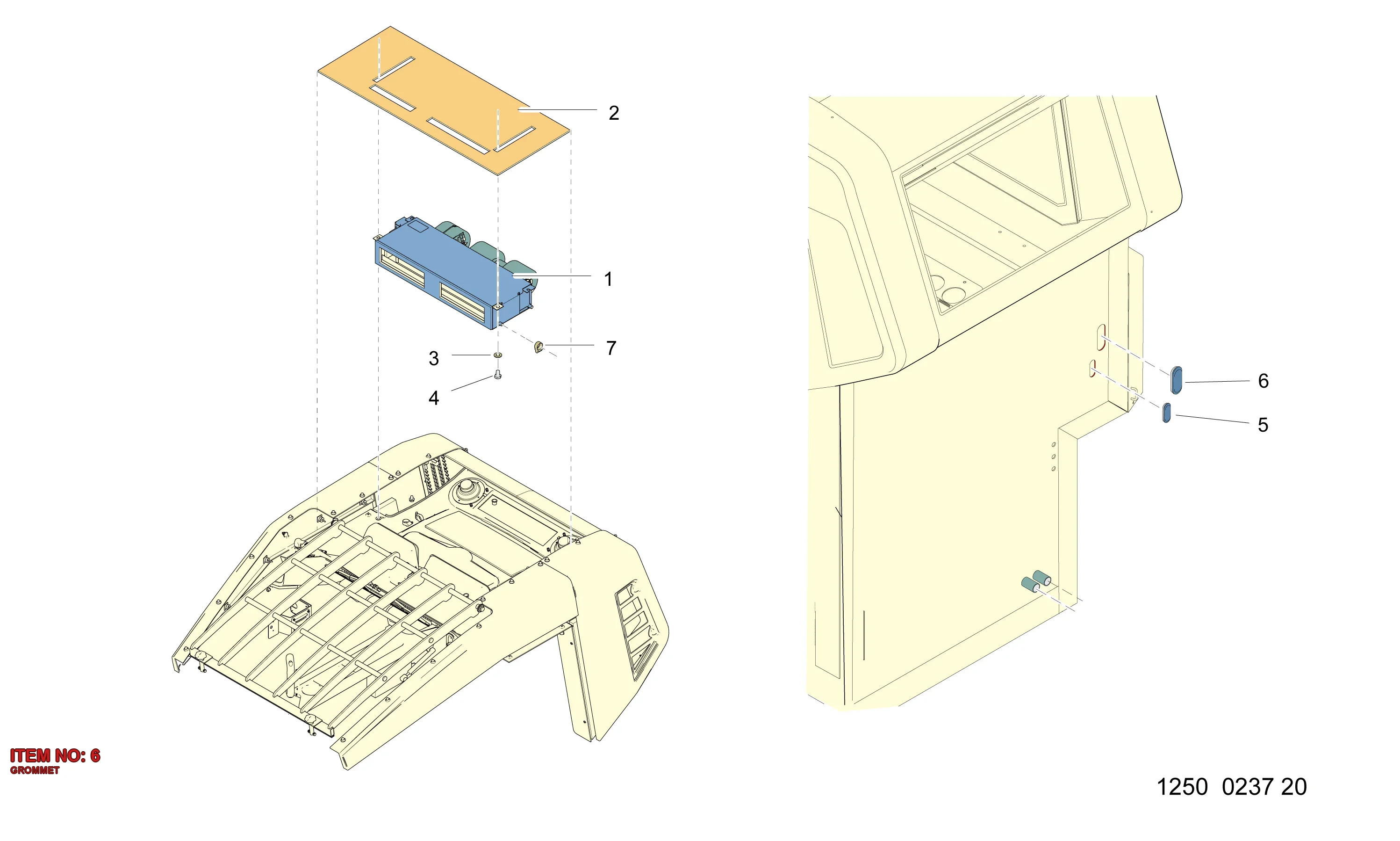 3222 9892 35 GROMMET - Technical Drawing