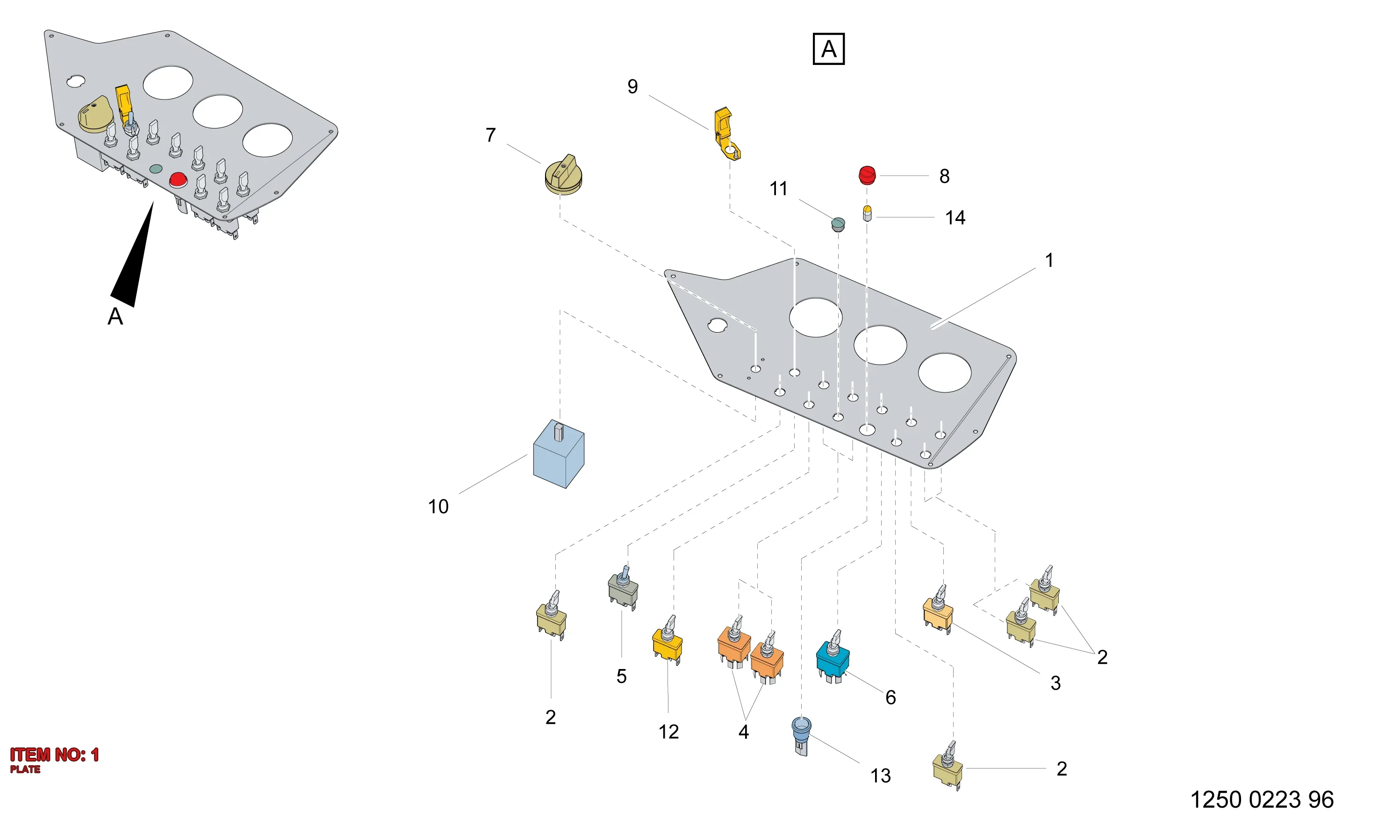 3222 9893 16 PLATE - Technical Drawing