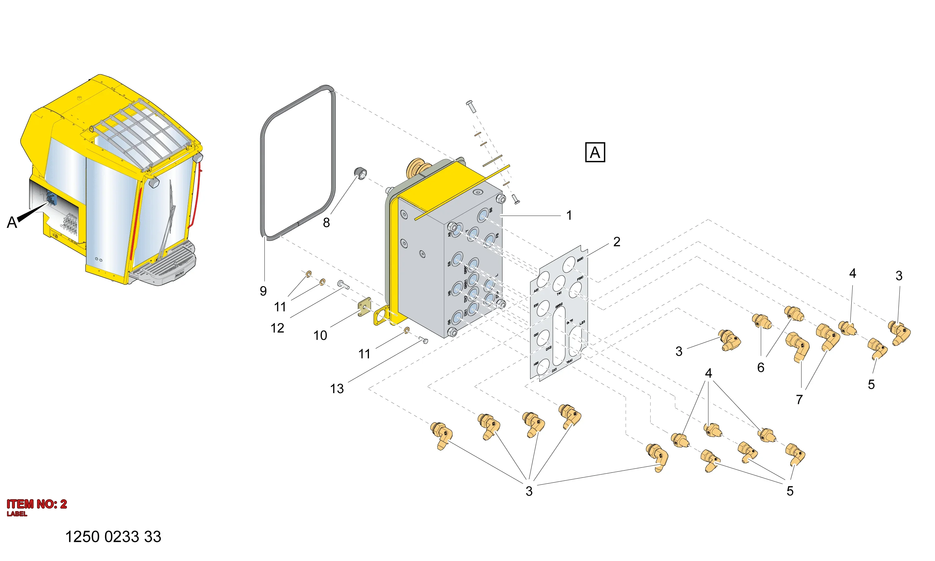 3222 9893 30 LABEL - Technical Drawing