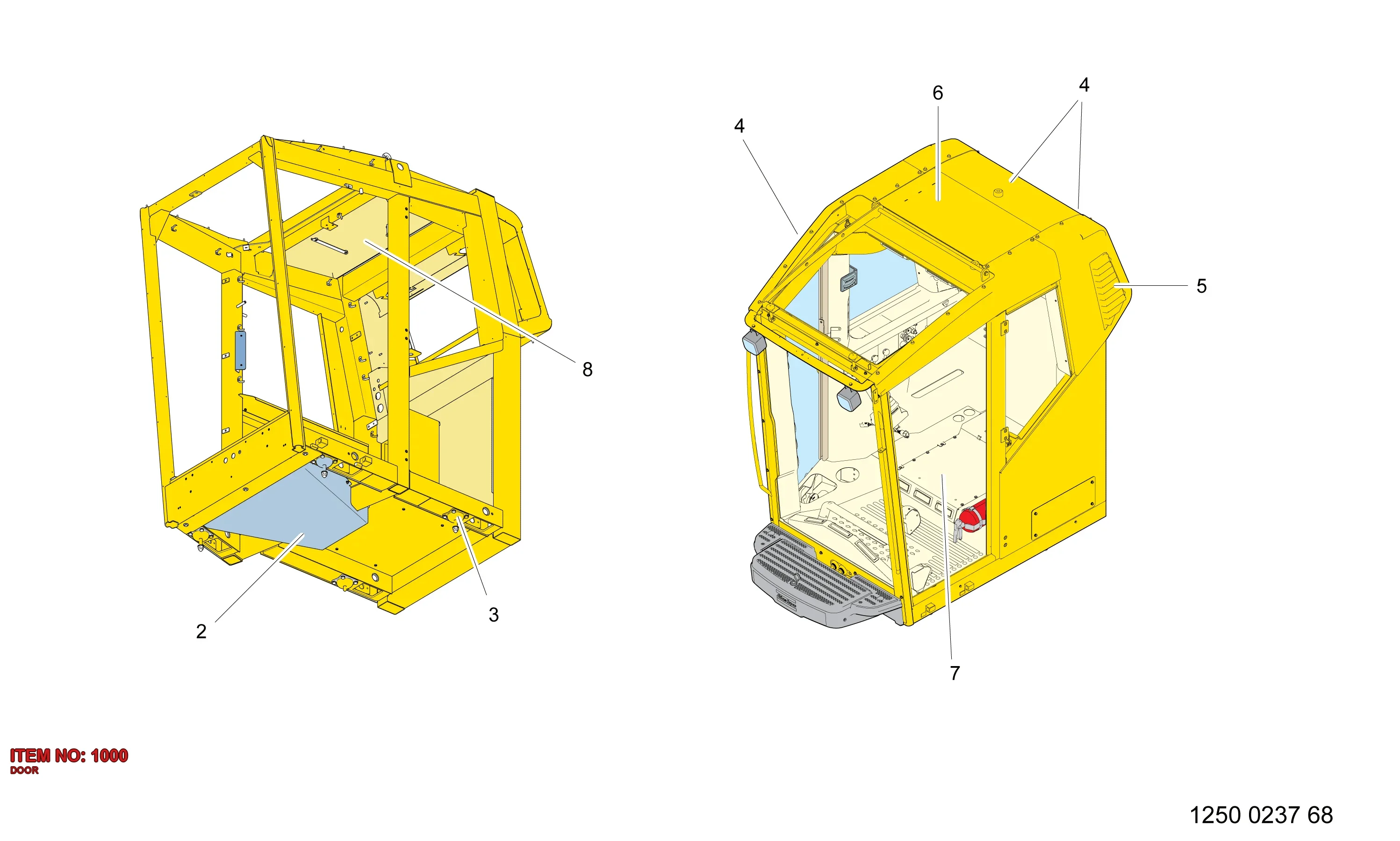 3222 9893 99 DOOR - Technical Drawing