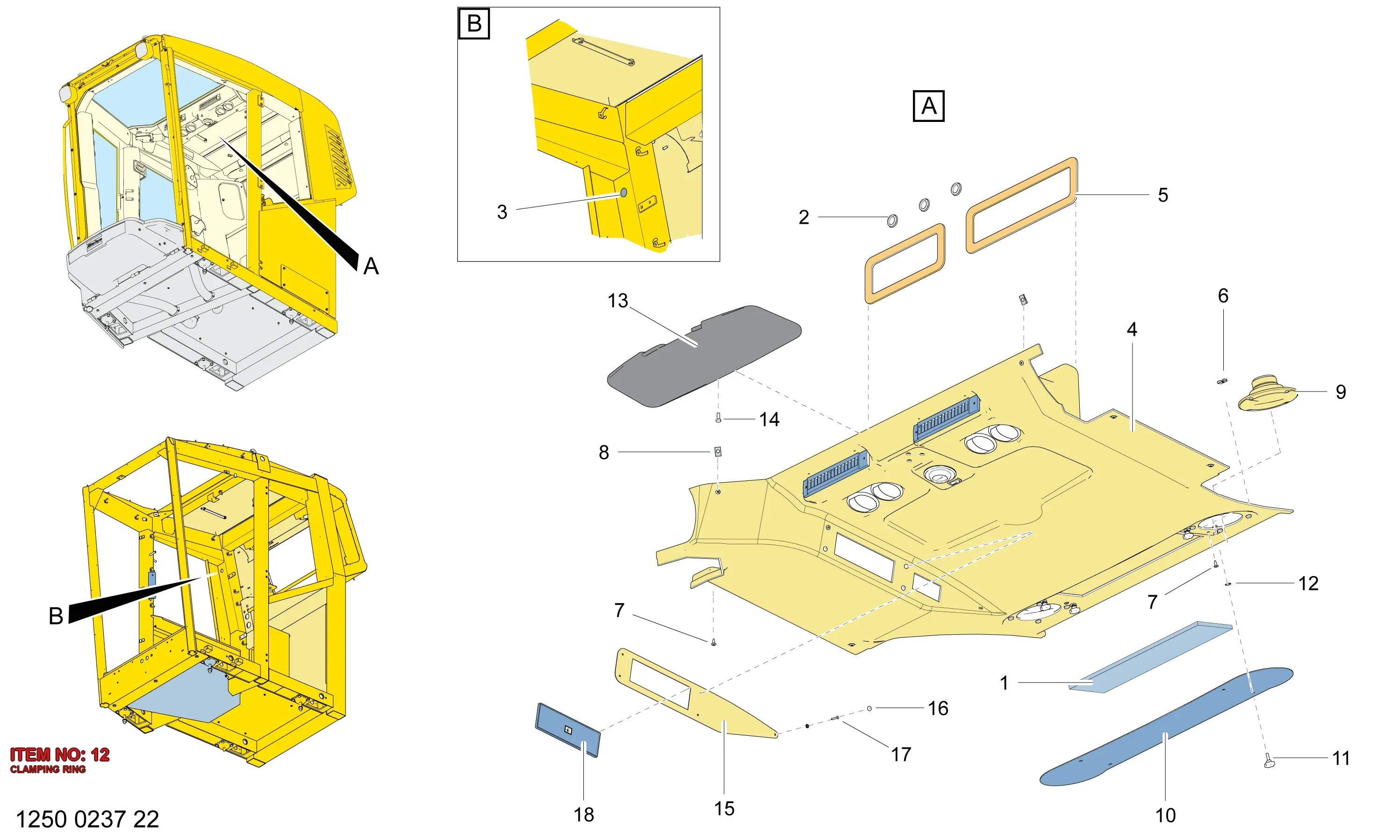 3222 9894 96 CLAMPING RING - Technical Drawing