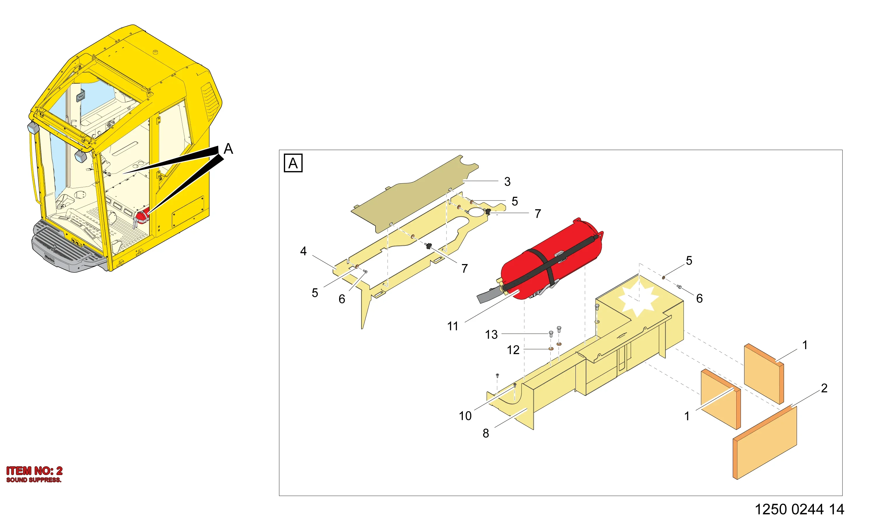 3222 9895 04 SOUND SUPPRESS. - Technical Drawing