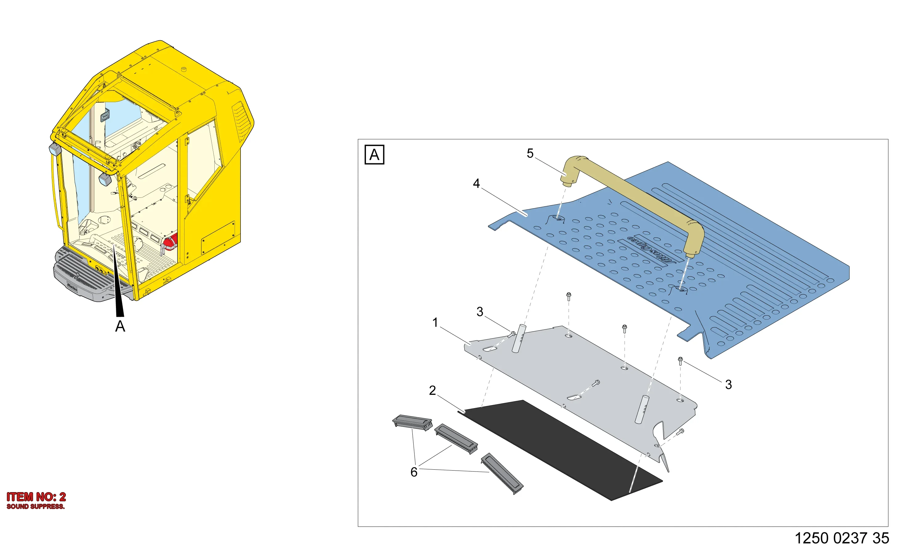 3222 9895 06 SOUND SUPPRESS. - Technical Drawing
