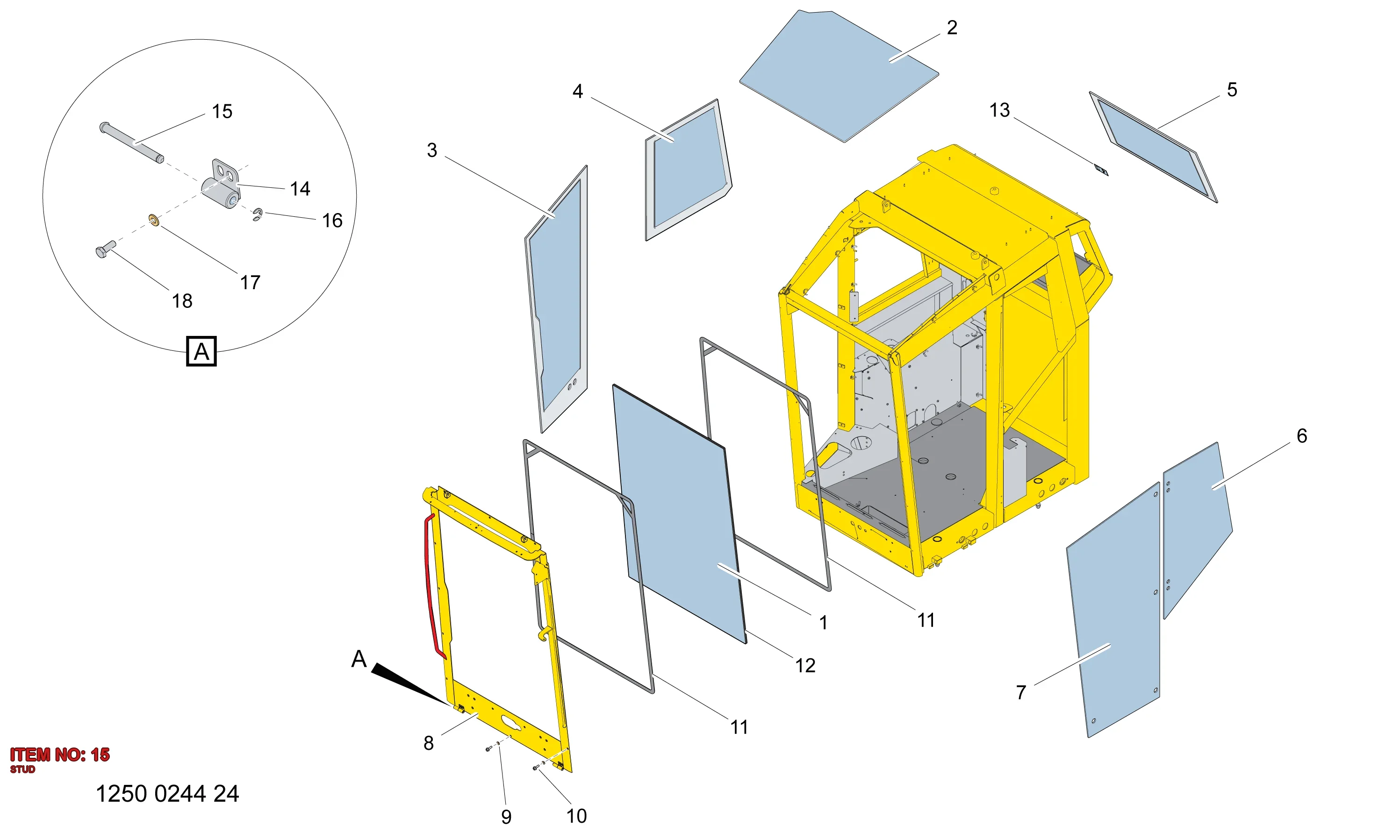 3222 9895 49 STUD - Technical Drawing