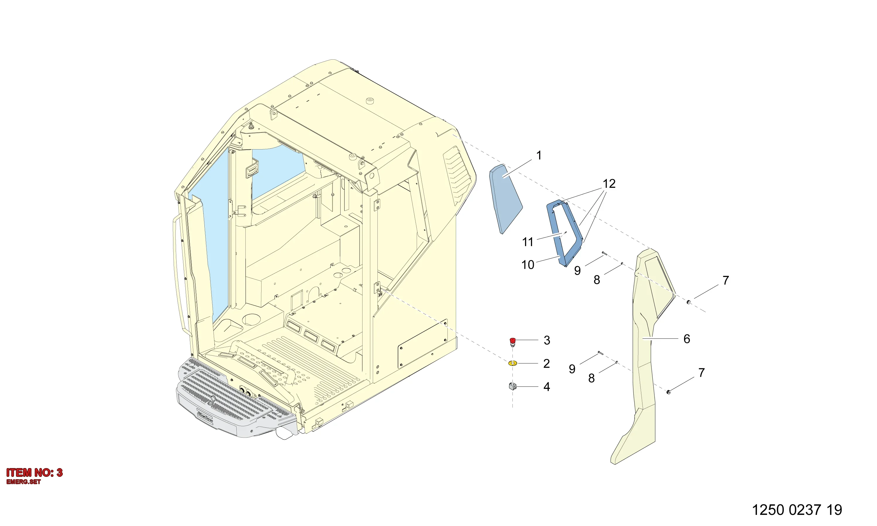 3222 9897 14 EMERG.SET - Technical Drawing