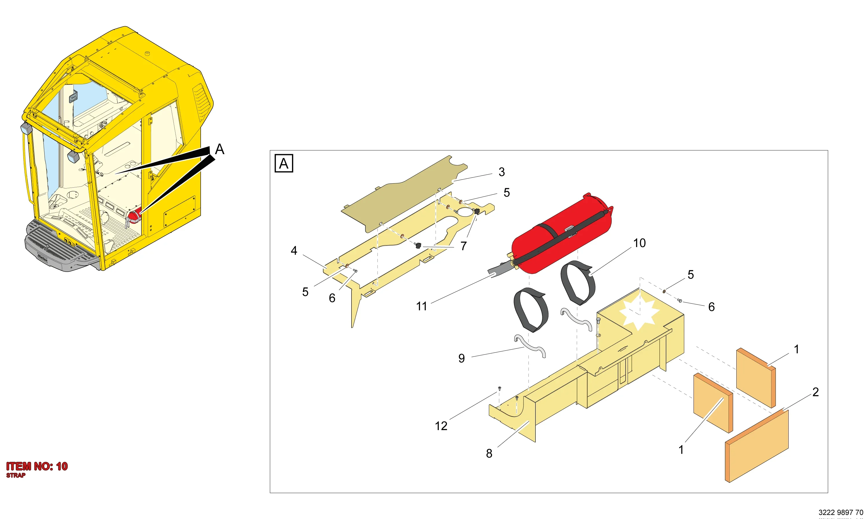 3222 9897 75 STRAP - Technical Drawing