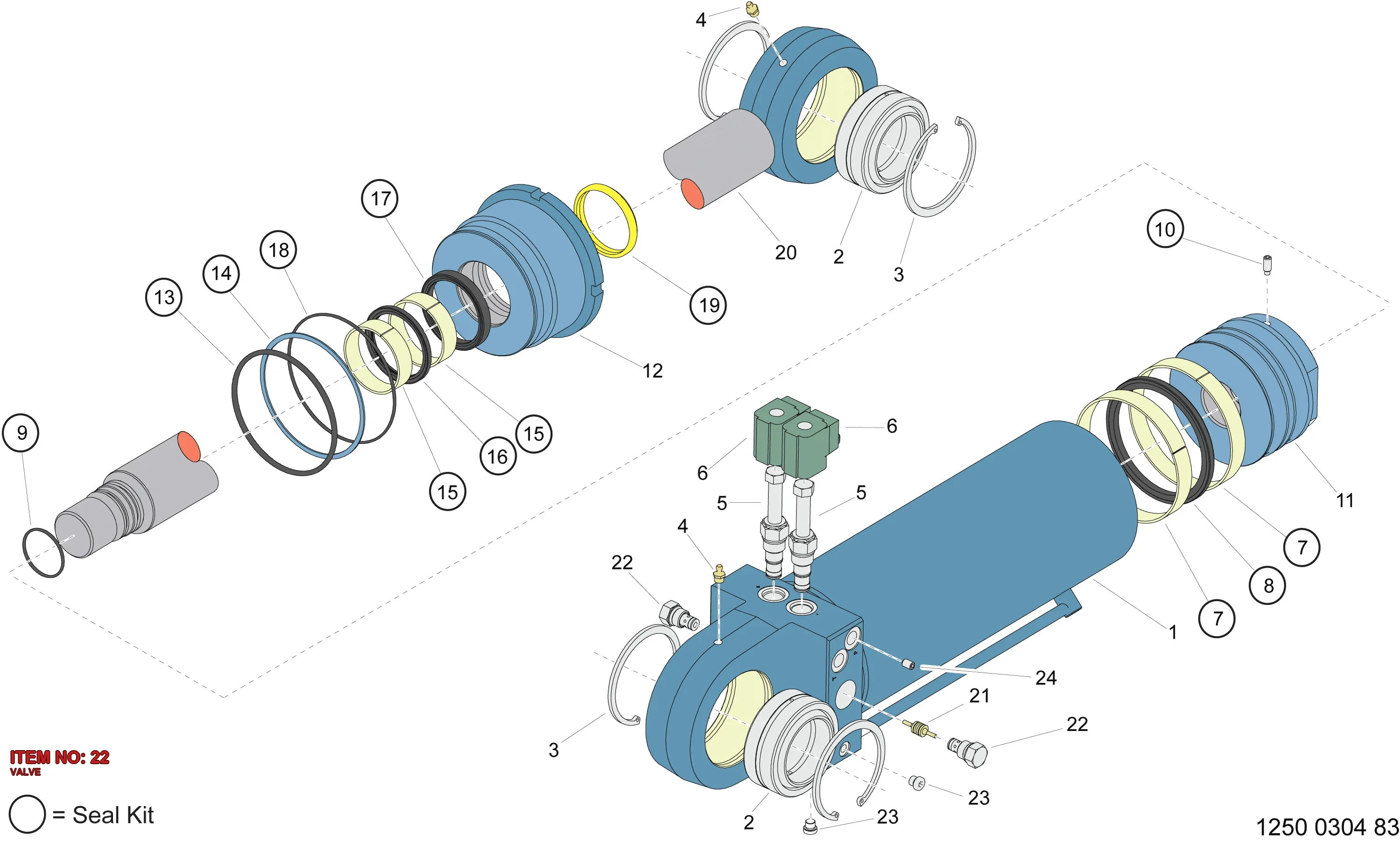 3222 9956 15 VALVE - Technical Drawing