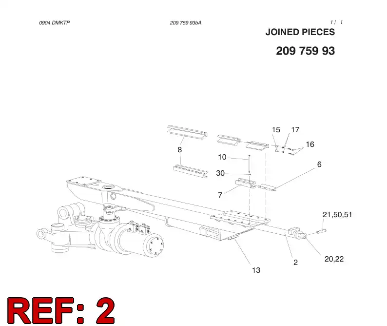 32240551 322 405 51 CYLINDER - Sandvik Technical Drawing