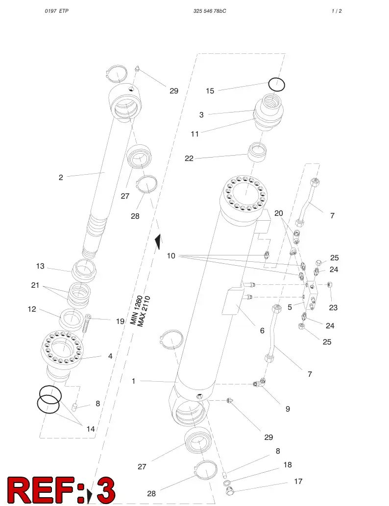 32247778 322 477 78 PISTON D140 - Sandvik Technical Drawing