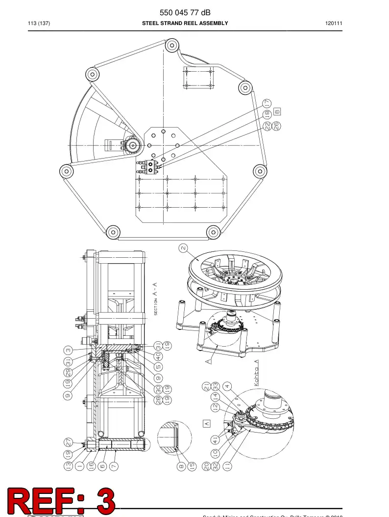 32254108 322 541 08 FLANGE - Sandvik Technical Drawing