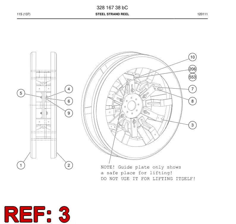 32255248a 322 552 48a ADJUSTING PLATE - Sandvik Technical Drawing
