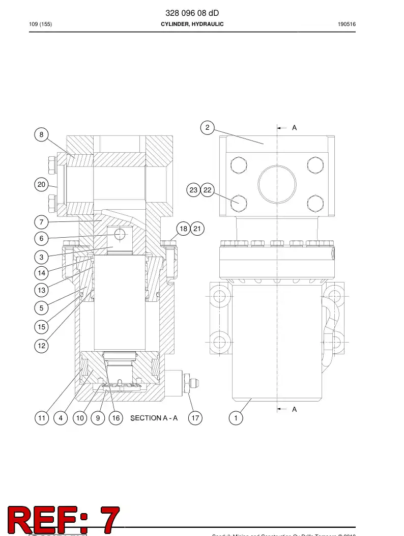 32262528a 322 625 28a RASPADOR - Sandvik Technical Drawing