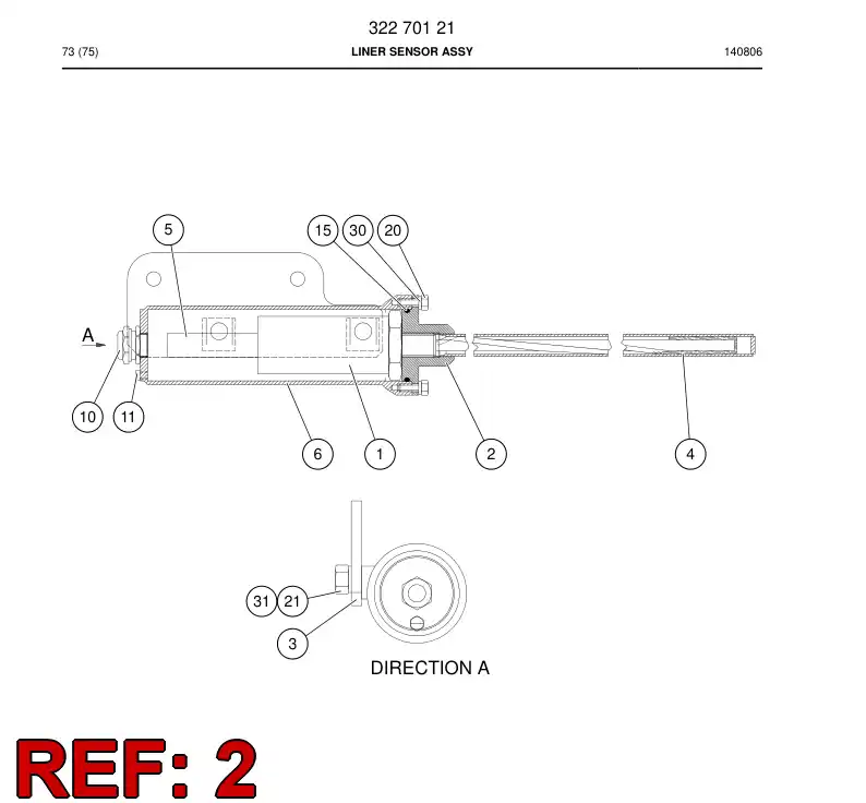 32270818 322 708 18 CONDUCTO - Sandvik Technical Drawing