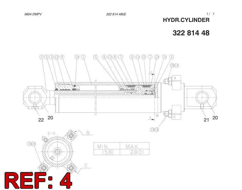32281318 322 813 18 PISTON - Sandvik Technical Drawing