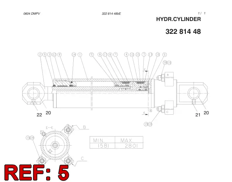 32283468 322 834 68 PISTON - Sandvik Technical Drawing