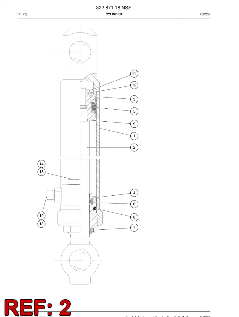32286928 322 869 28 PISTON ROD - Sandvik Technical Drawing