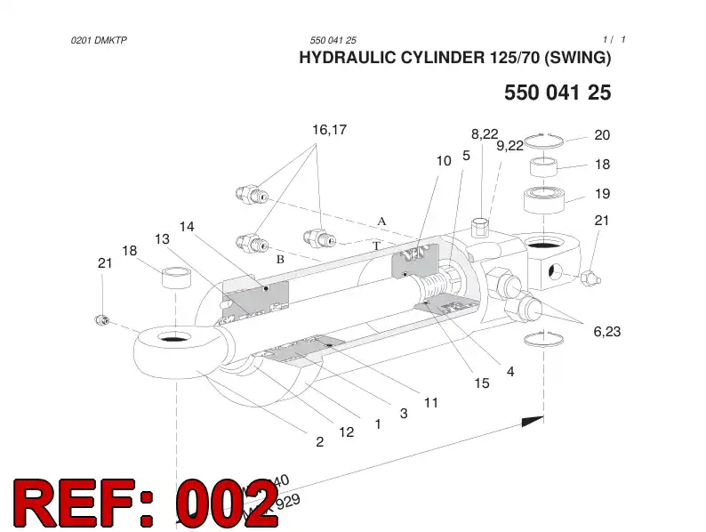 32300308 323 003 08 PISTON Rod Assembly - Sandvik Technical Drawing