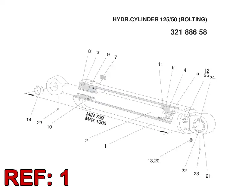 32310608 323 106 08 CYLINDER TUBE ASSY - Sandvik Technical Drawing
