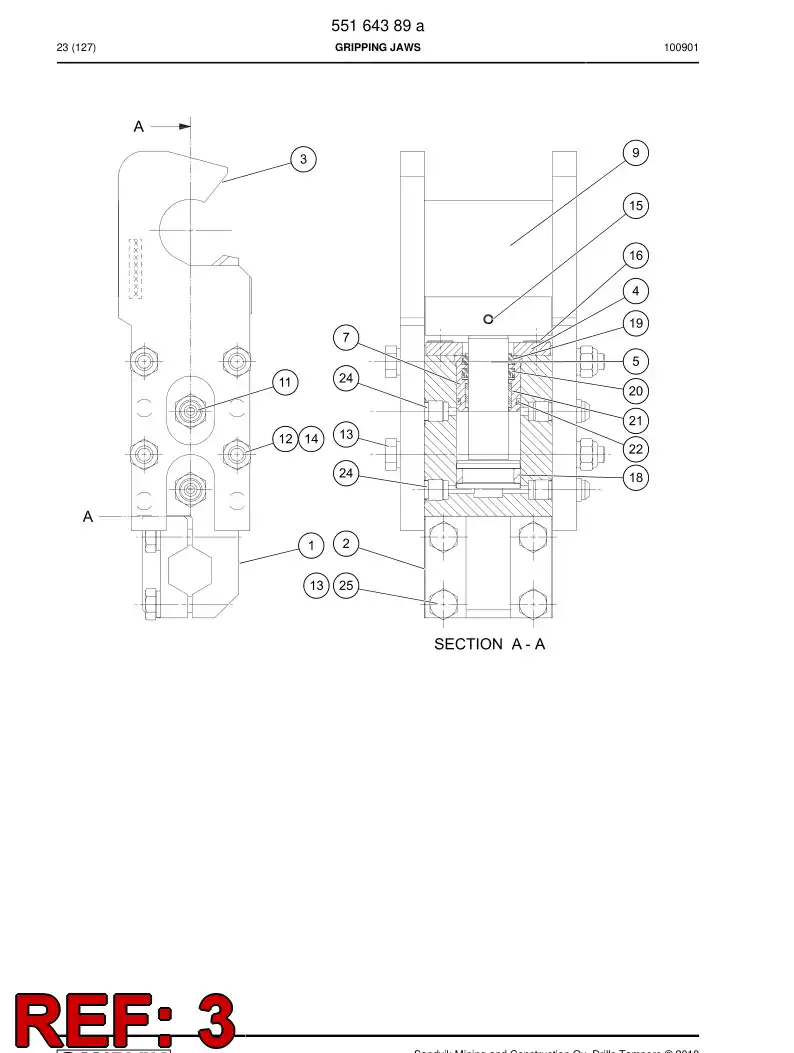 32329058a 323 290 58a PLATE - Sandvik Technical Drawing
