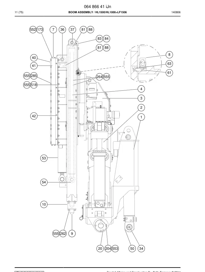 32329208a 323 292 08a Tube, Inner - Sandvik Technical Drawing