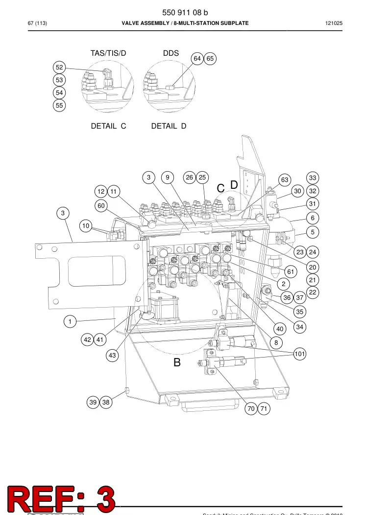 32329338a 323 293 38a BRACKET - Sandvik Technical Drawing