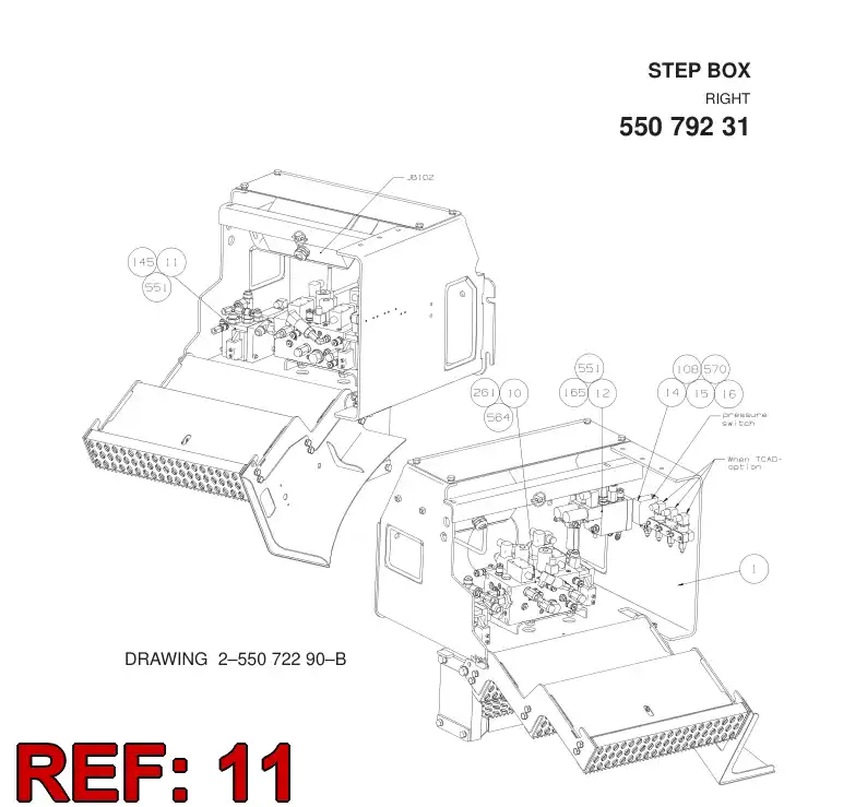 32331671 323 316 71 DIRECT. VALVE OF ROTATION ASSY - Sandvik Technical Drawing