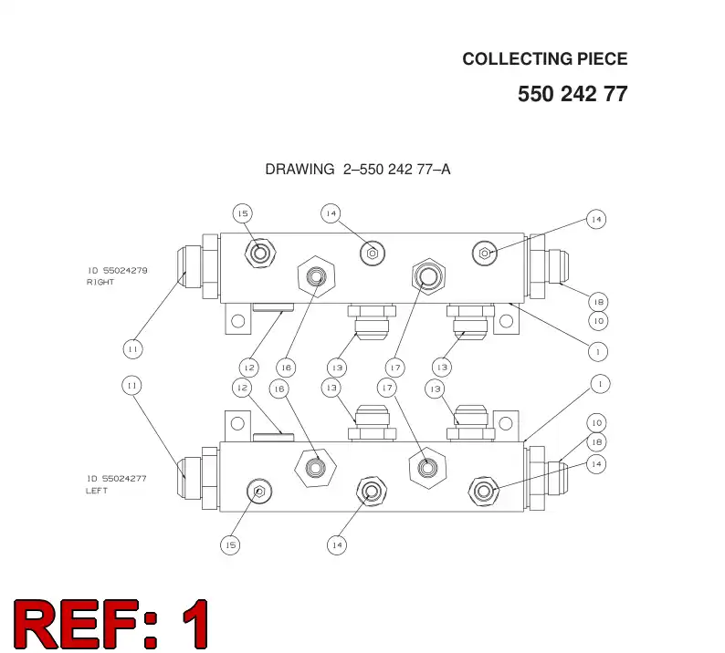 32349138 323 491 38 COLLECTING TUBE - Sandvik Technical Drawing