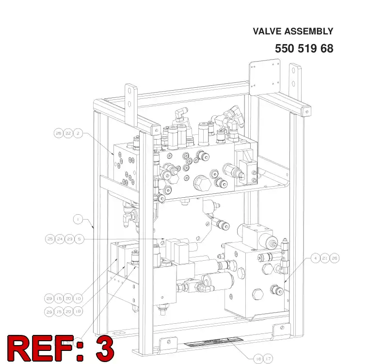 32360928 323 609 28 RETURN AUTOM.CONTROL BLOCK - Sandvik Technical Drawing