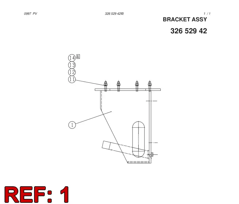 32501178 325 011 78 BRACKET - Sandvik Technical Drawing
