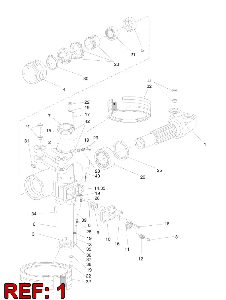 32537928 325 379 28 ROTATION SHAFT - Sandvik Technical Drawing