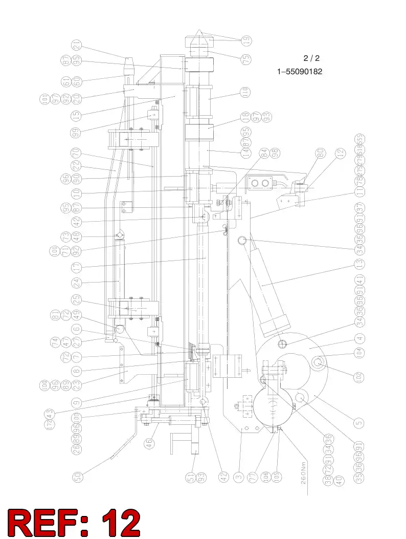 32543228 325 432 28 CYLINDER - Sandvik Technical Drawing