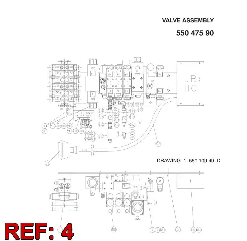32555148 325 551 48 BOOM VALVE BLOCK - Sandvik Technical Drawing