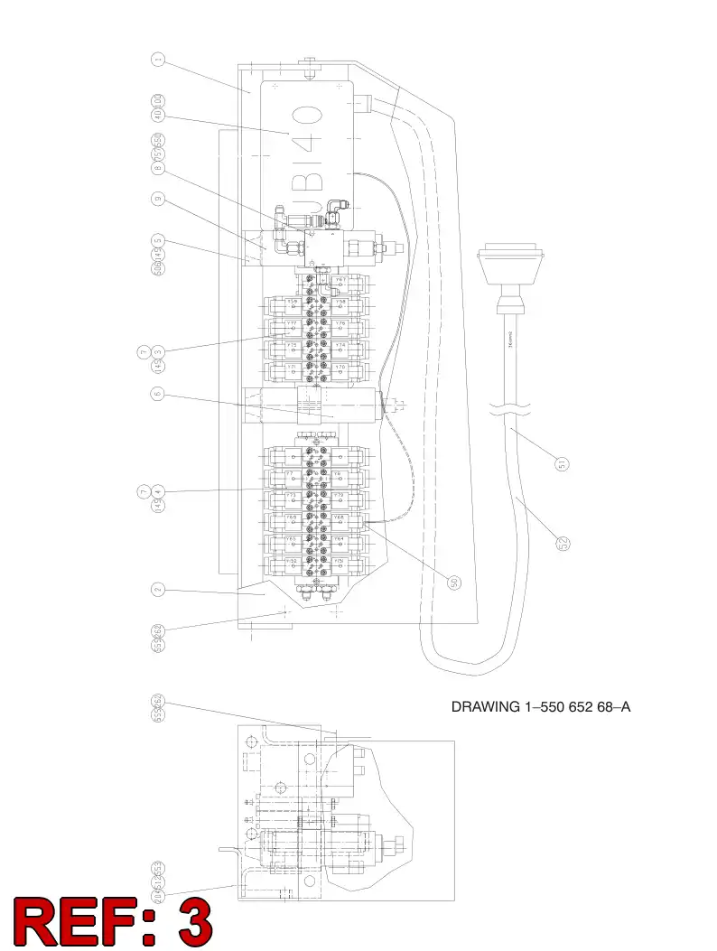 32556028 325 560 28 BOLTING UNIT VALVE BLOCK 2 - Sandvik Technical Drawing