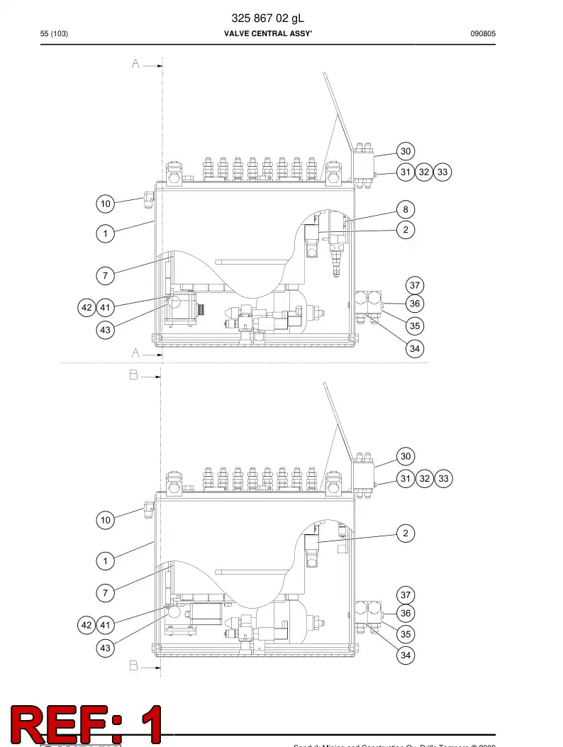 32586678 325 866 78 VALVE BOX - Sandvik Technical Drawing