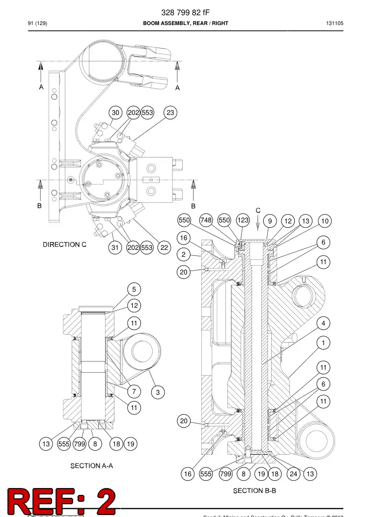 32589608a 325 896 08a MOUNTING PLATE RIGHT,MACH.TB60 - Sandvik Technical Drawing