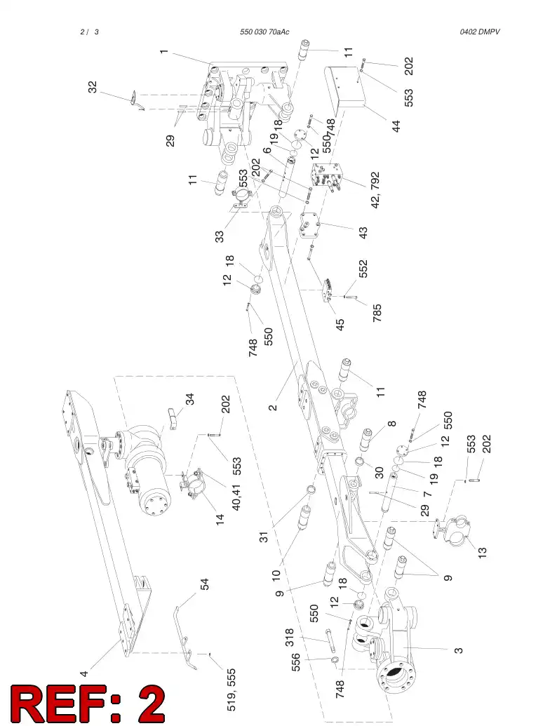 32595698 325 956 98 ZOOM ASSY, LEFT - Sandvik Technical Drawing