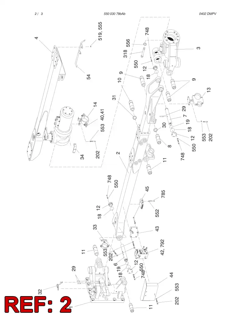 32595718 325 957 18 ZOOM ASSY, RIGHT - Sandvik Technical Drawing