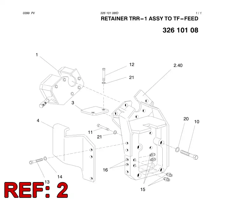 32610228 326 102 28 FRAME - Sandvik Technical Drawing
