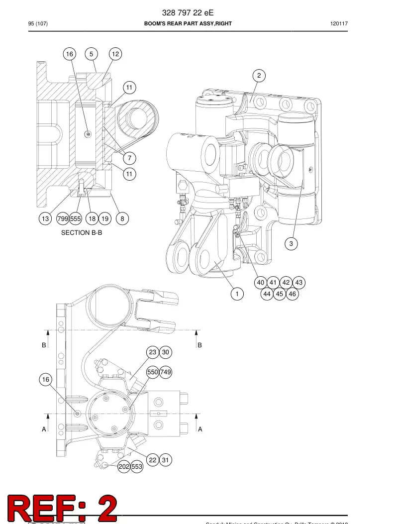 32621138a 326 211 38a MOUNTING PLATE RIGHT,MACH.TB40 - Sandvik Technical Drawing