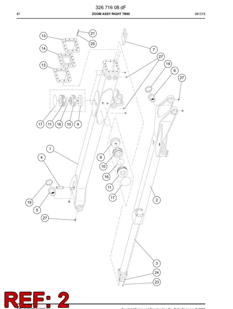 32657458b 326 574 58b INNER PIPE - Sandvik Technical Drawing