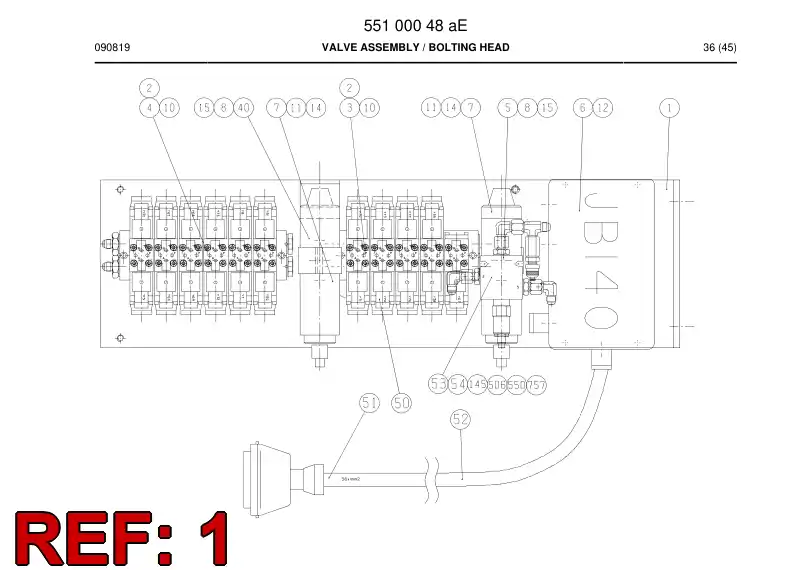 32665058 326 650 58 VALVE BOX BOLTING HEAD - Sandvik Technical Drawing
