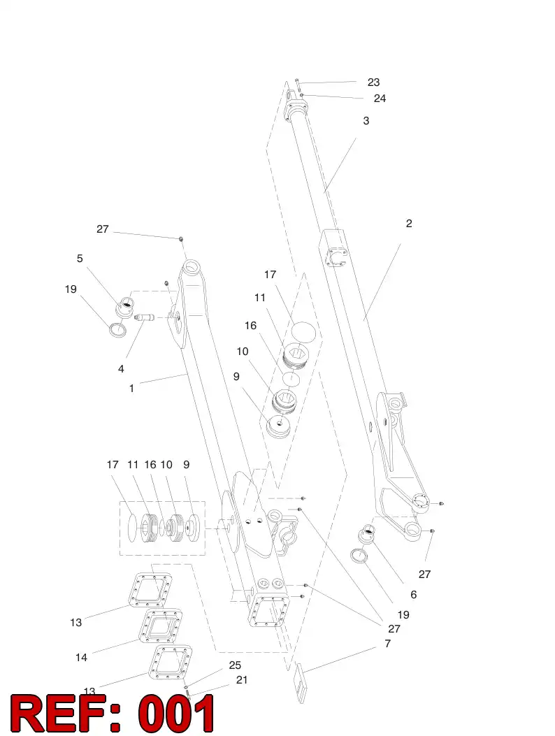 32671178 326 711 78 OUTER PIPE MACHINING LEFT - Sandvik Technical Drawing