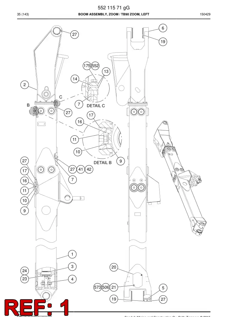 32671178l 326 711 78l OUTER PIPE MACHINING LEFT - Sandvik Technical Drawing