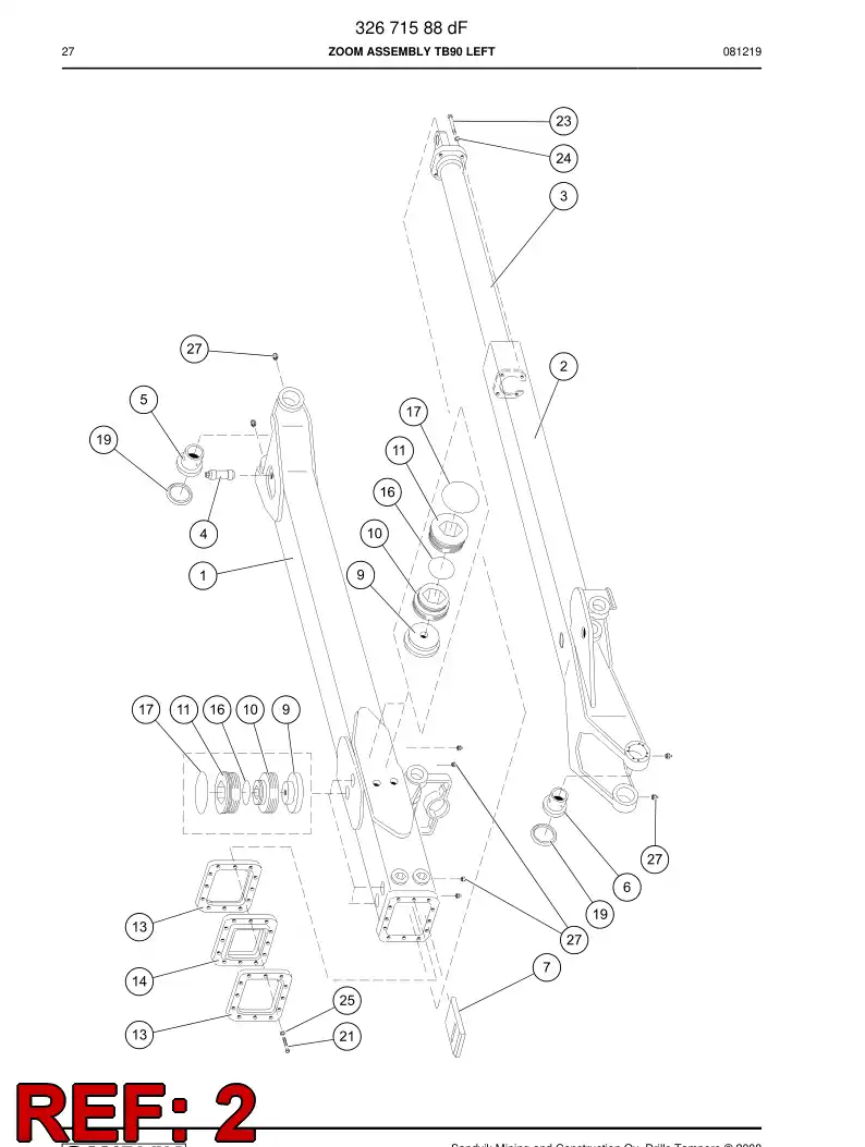 32681228a 326 812 28a INNER TUBE - Sandvik Technical Drawing