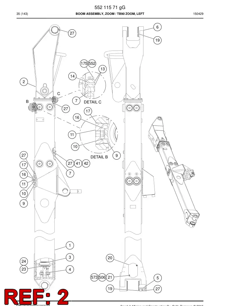 32681228e 326 812 28e Tube, Inner - Sandvik Technical Drawing