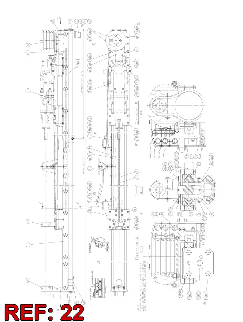 32681898 326 818 98 HOSE REEL ASSY - Sandvik Technical Drawing