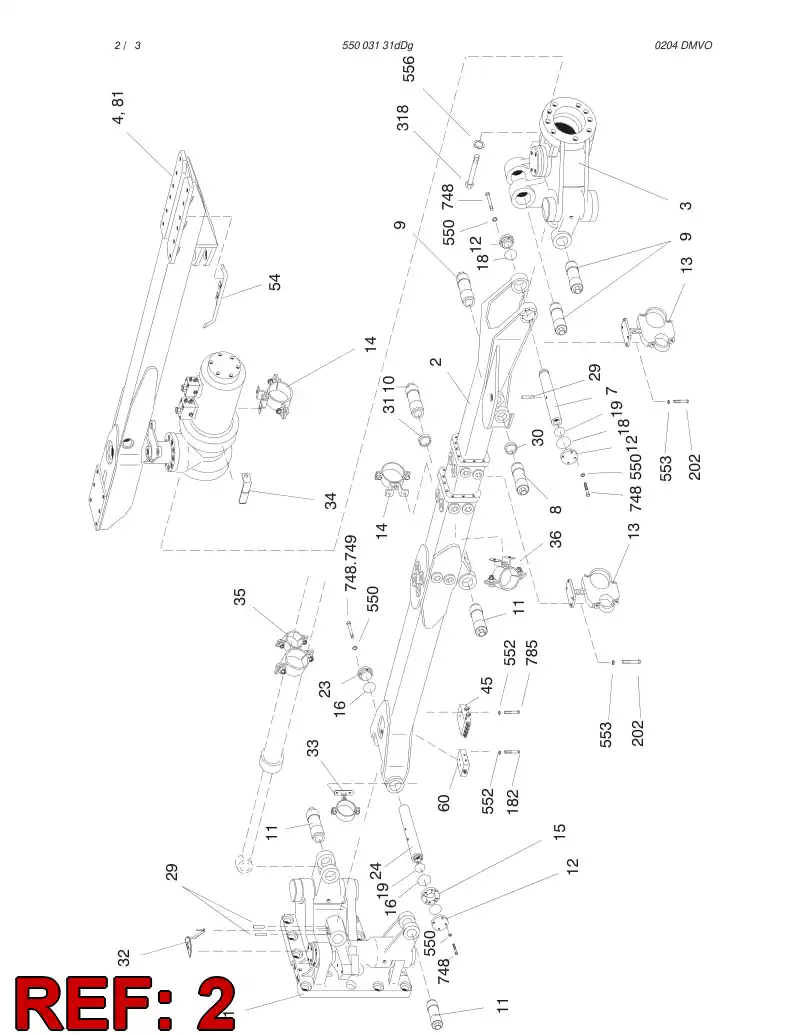 32682368 326 823 68 ZOOM ASSY RIGHT - Sandvik Technical Drawing