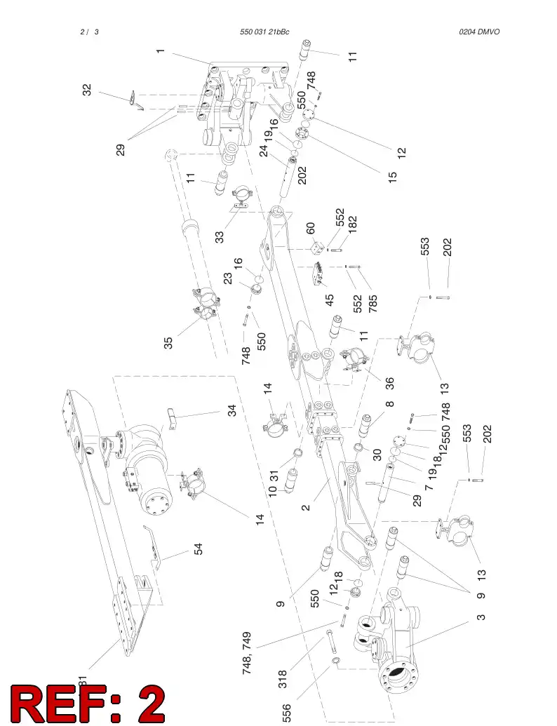 32726888 327 268 88 ZOOM ASSY LEFT - Sandvik Technical Drawing
